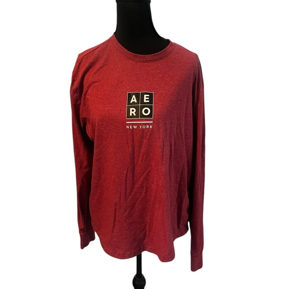 Aero New York Red Long Sleeve Shirt - Picture 1 of 5